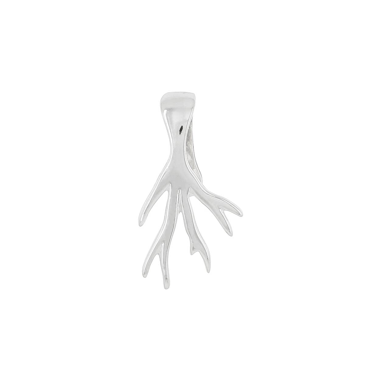 Sterling Silver Tree Branch Pinch Bail Pendant Clasp Slider for DIY Jewelry Making - Perfect for Necklaces, Bracelets & Handmade Pendants - Craft Supplies for Jewelry Designers & DIY Enthusiasts