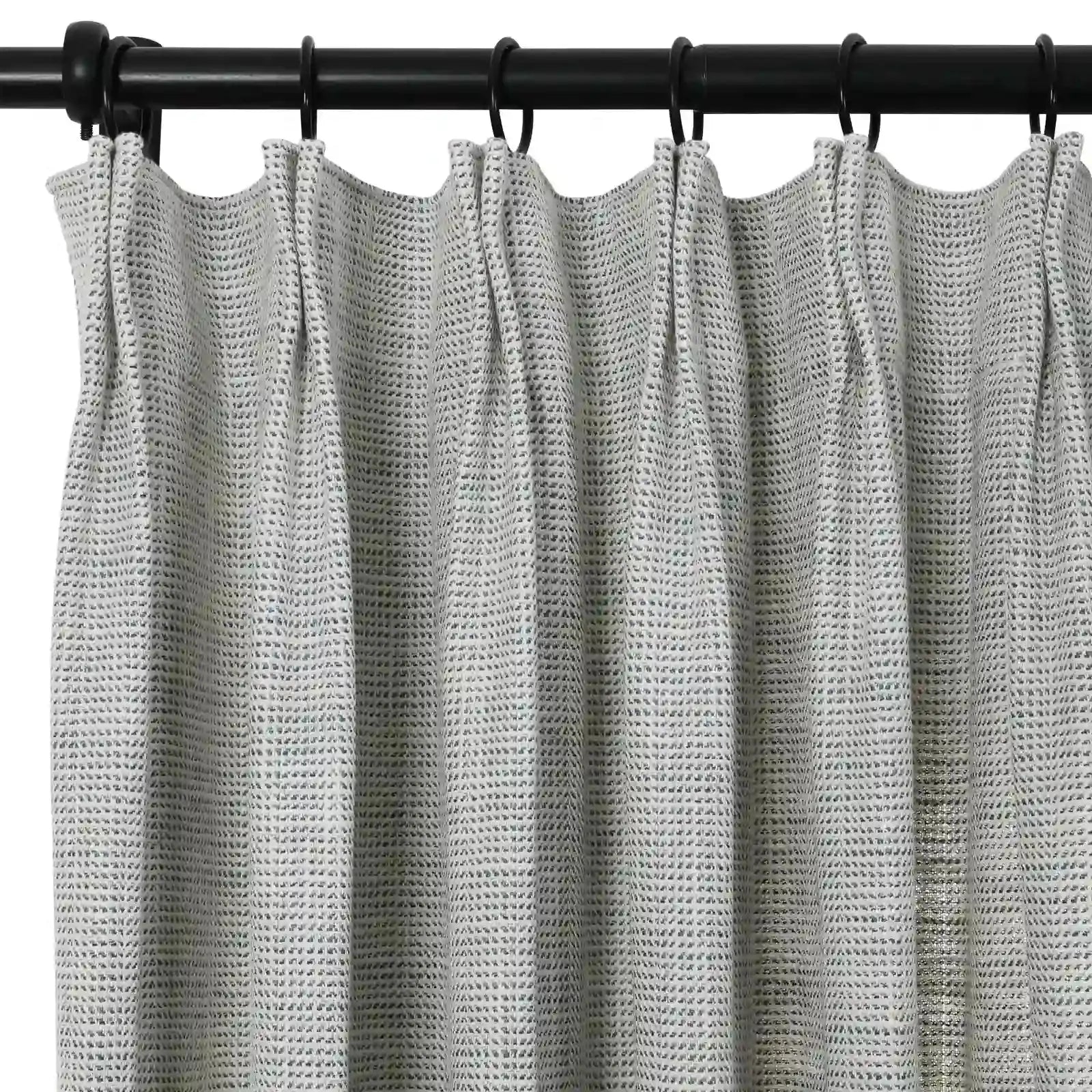 Reid Herringbone Curated Pleated Window Drapes - Elegant Blackout Curtains for Living Room & Bedroom