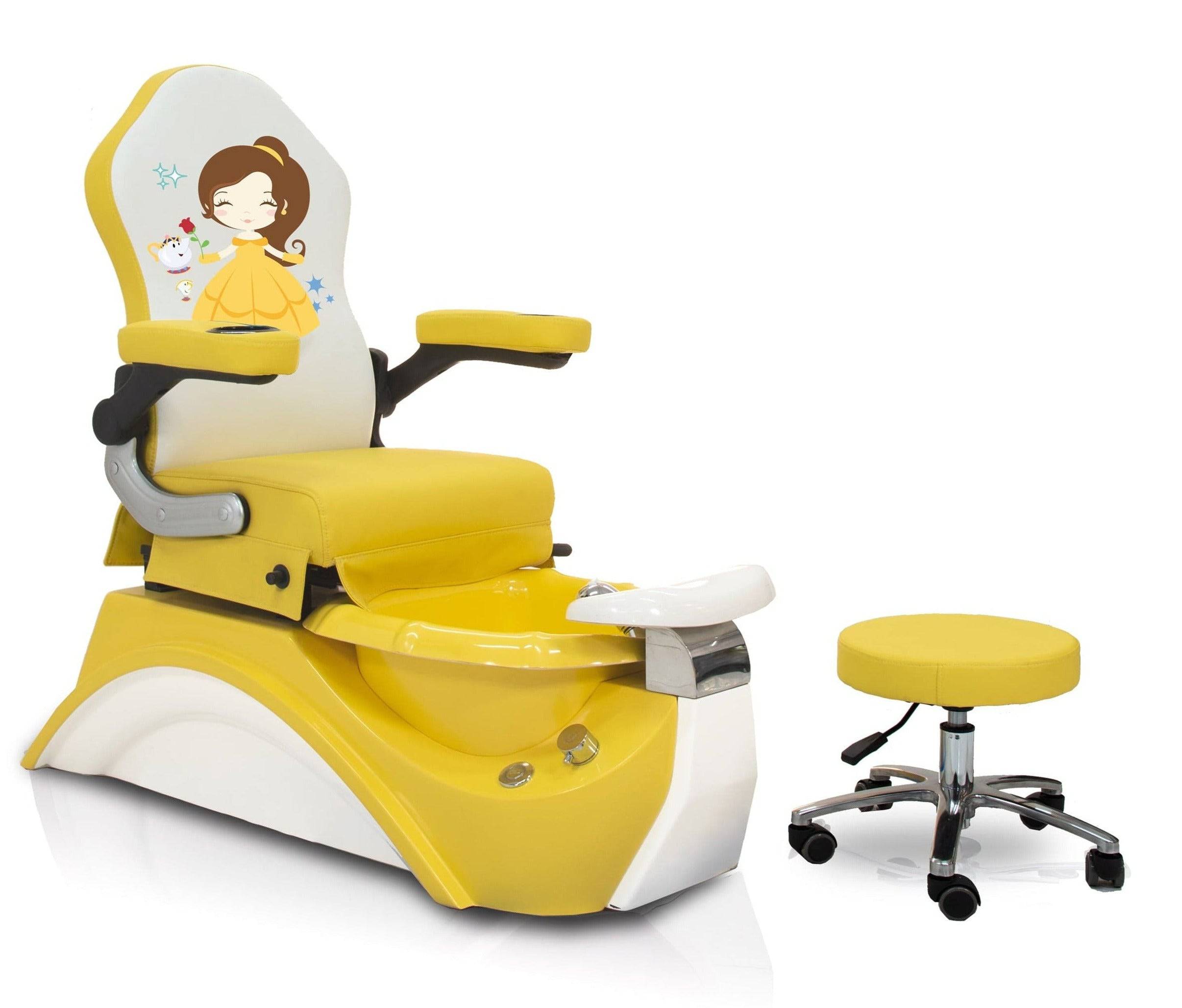 Brianna Kids Pedicure Chair - Adjustable Children's Spa Chair for Home Salon, Perfect for DIY Nail Care & Relaxation - Great Gift for Girls Birthday Party & Spa Day Fun