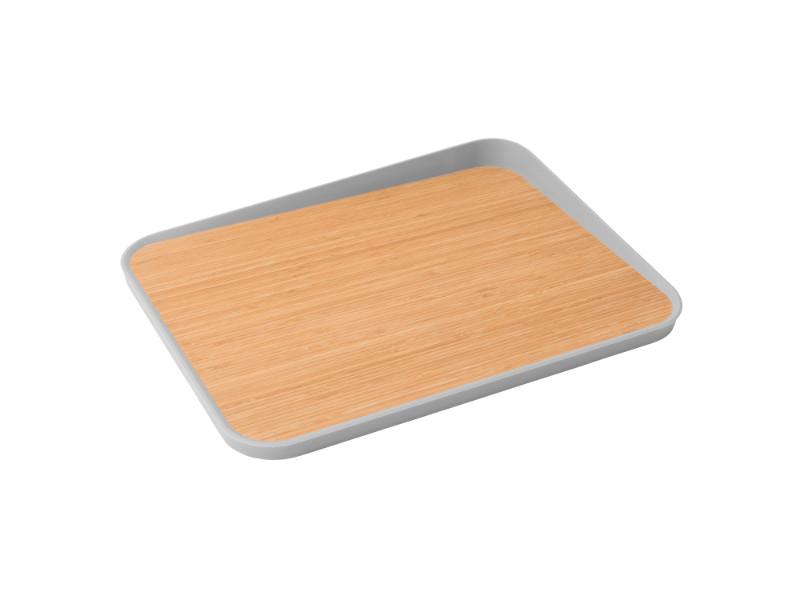 BergHOFF Leo 16.25 Inch Bamboo Cutting Board with Non-Slip Rubber Feet - Durable Grey Wood Chopping Board for Kitchen, Meat, Vegetables & Fruits - Perfect for Home Chefs & Food Prep