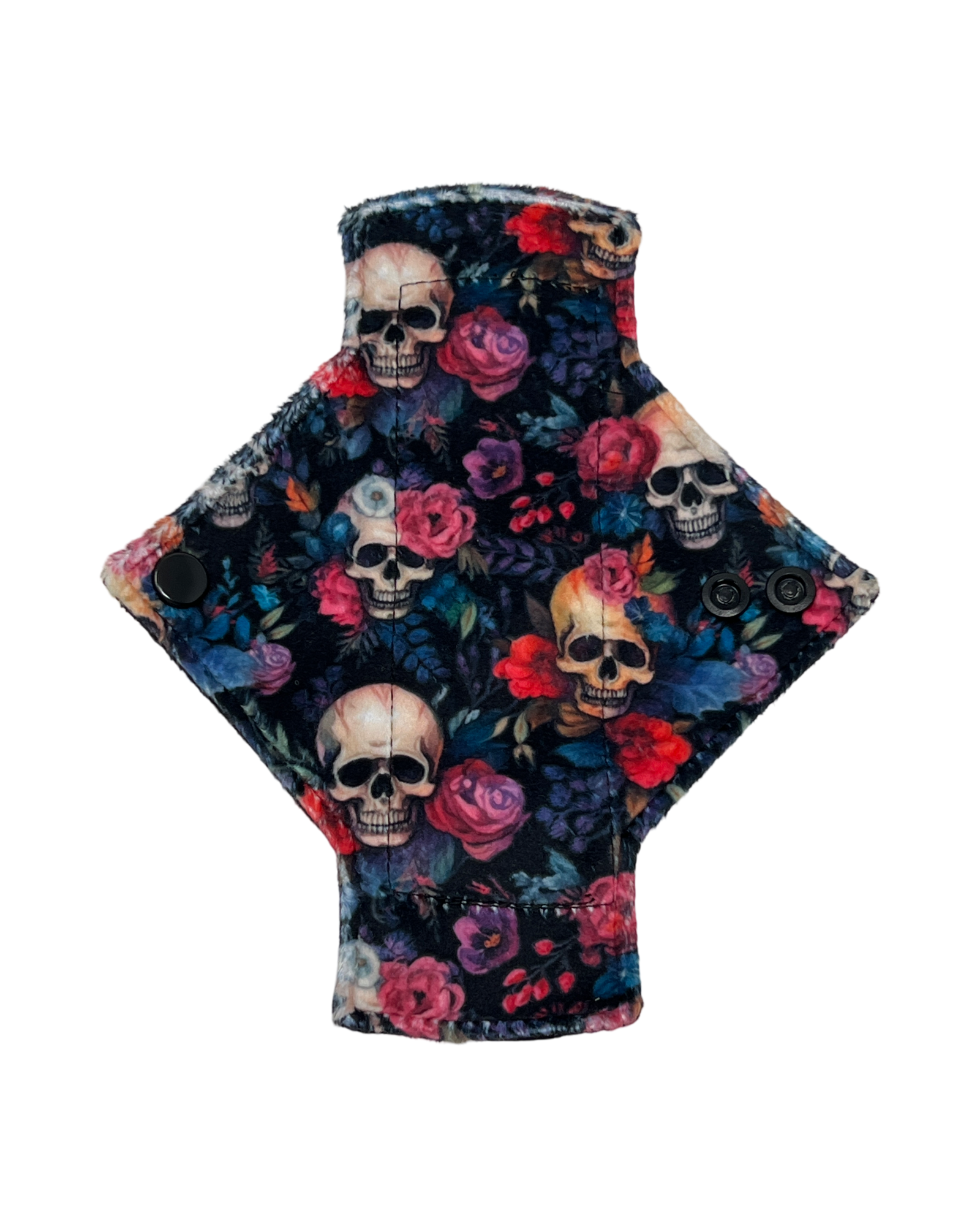 Goth Skulls Limited Edition Minky Single Pantyliner - Soft & Comfortable Feminine Hygiene Pads for Daily Use, Light Flow & Discharge Protection - Perfect for Workouts, Travel & Everyday Wear