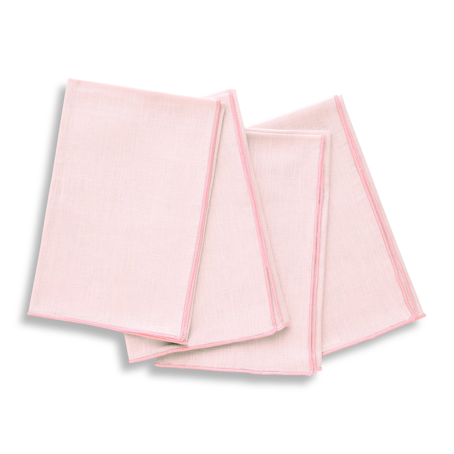 Premium Bianca Merrow Stitch Napkins Set of 4 - Elegant Embroidered Cotton Table Linens for Fine Dining & Special Occasions