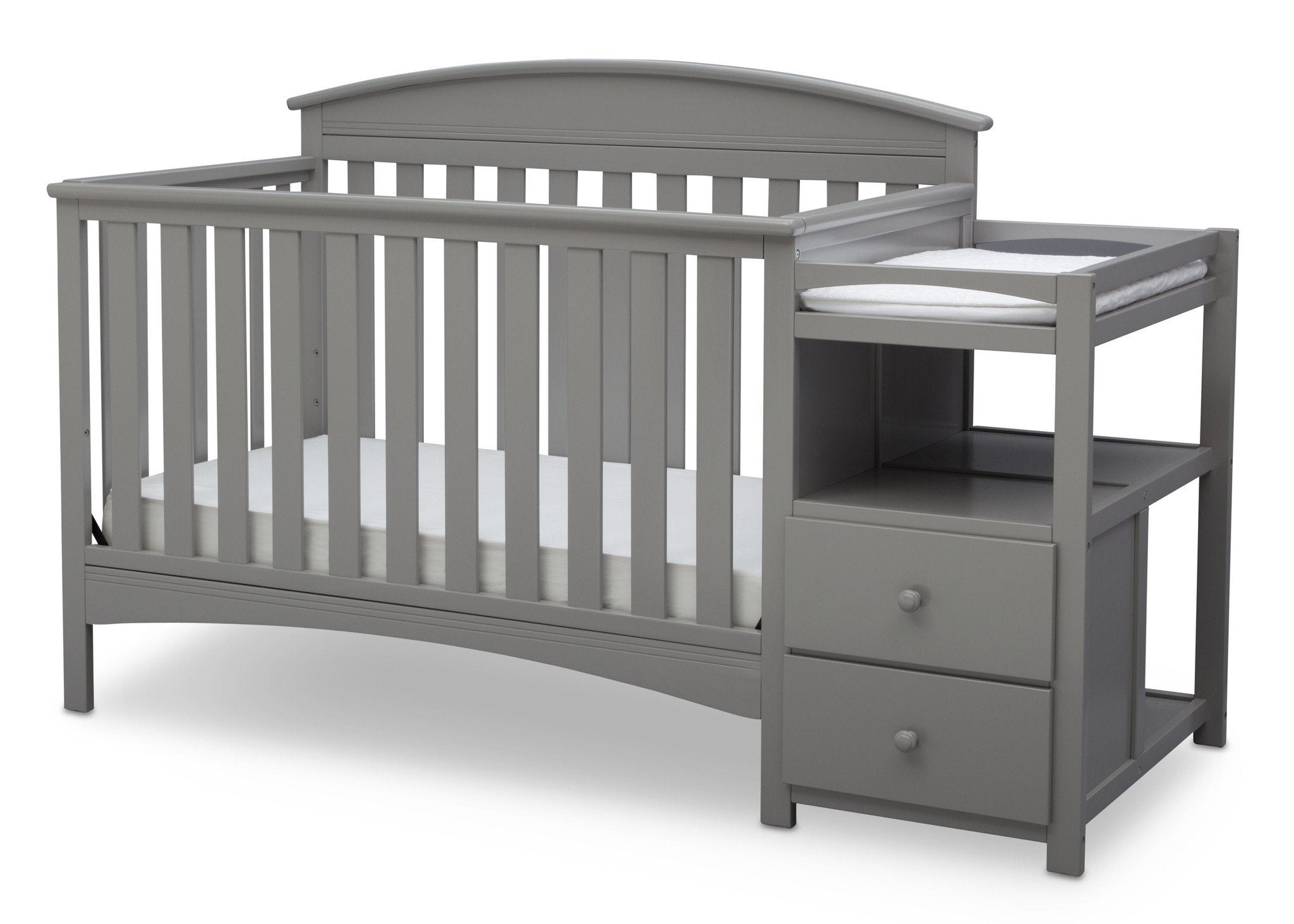 Abby Convertible Baby Crib with Changing Table - 3-in-1 Nursery Furniture for Newborns & Toddlers - Perfect for Small Spaces & Modern Nurseries