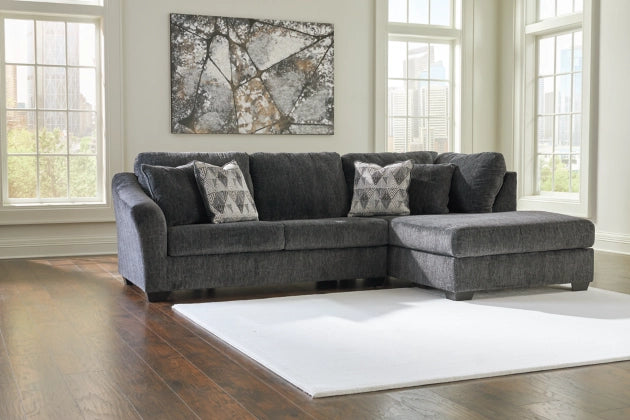 Biddeford 2-Piece Sectional Sofa with Right-Hand Facing Chaise Lounge - Modern Living Room Furniture for Small Spaces & Apartments