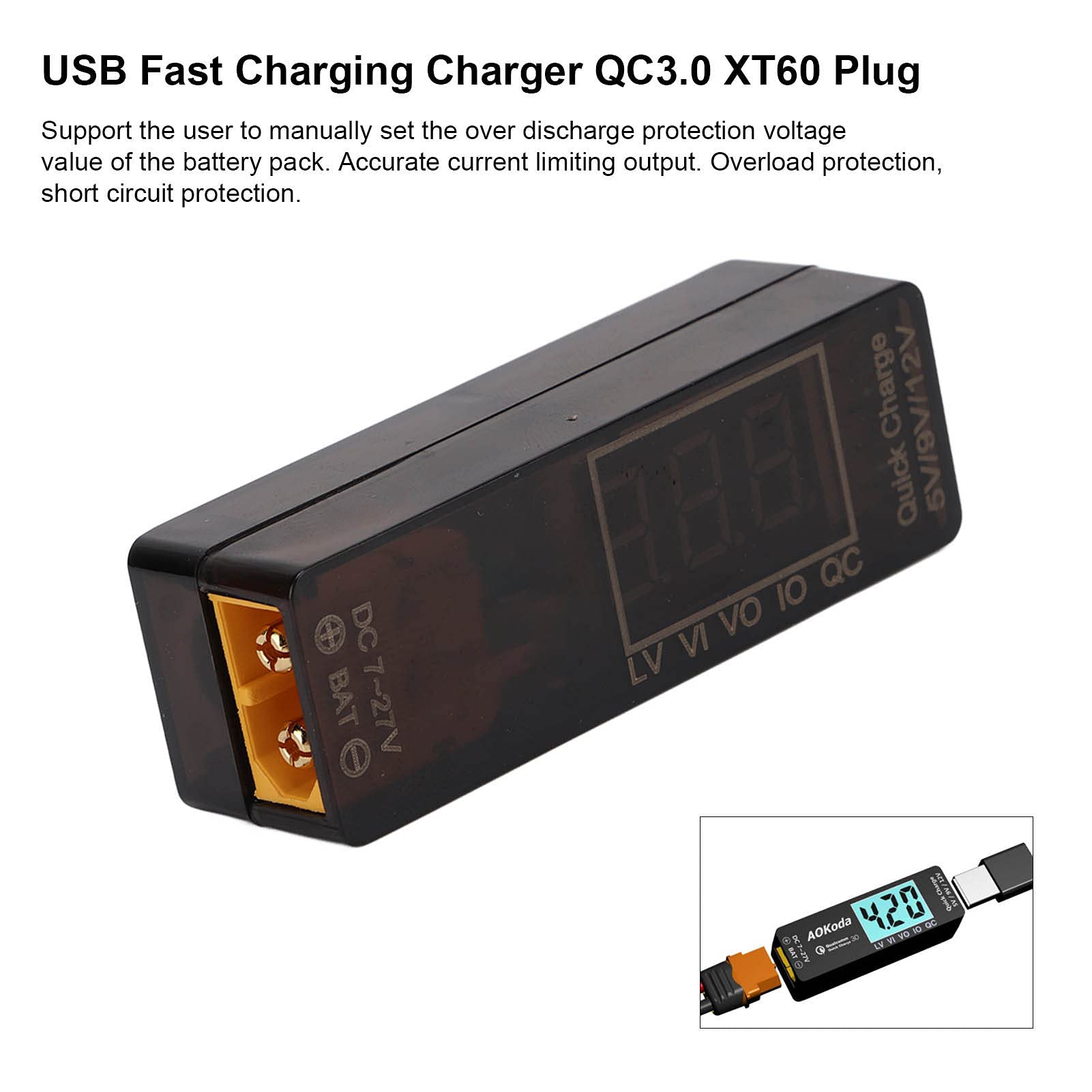 QC3.0 USB Car Charger Adapter with Overload & Short Circuit Protection - Fast Charging USB Port for Model Cars, Trucks & Vehicles - Perfect for Road Trips & Long Drives