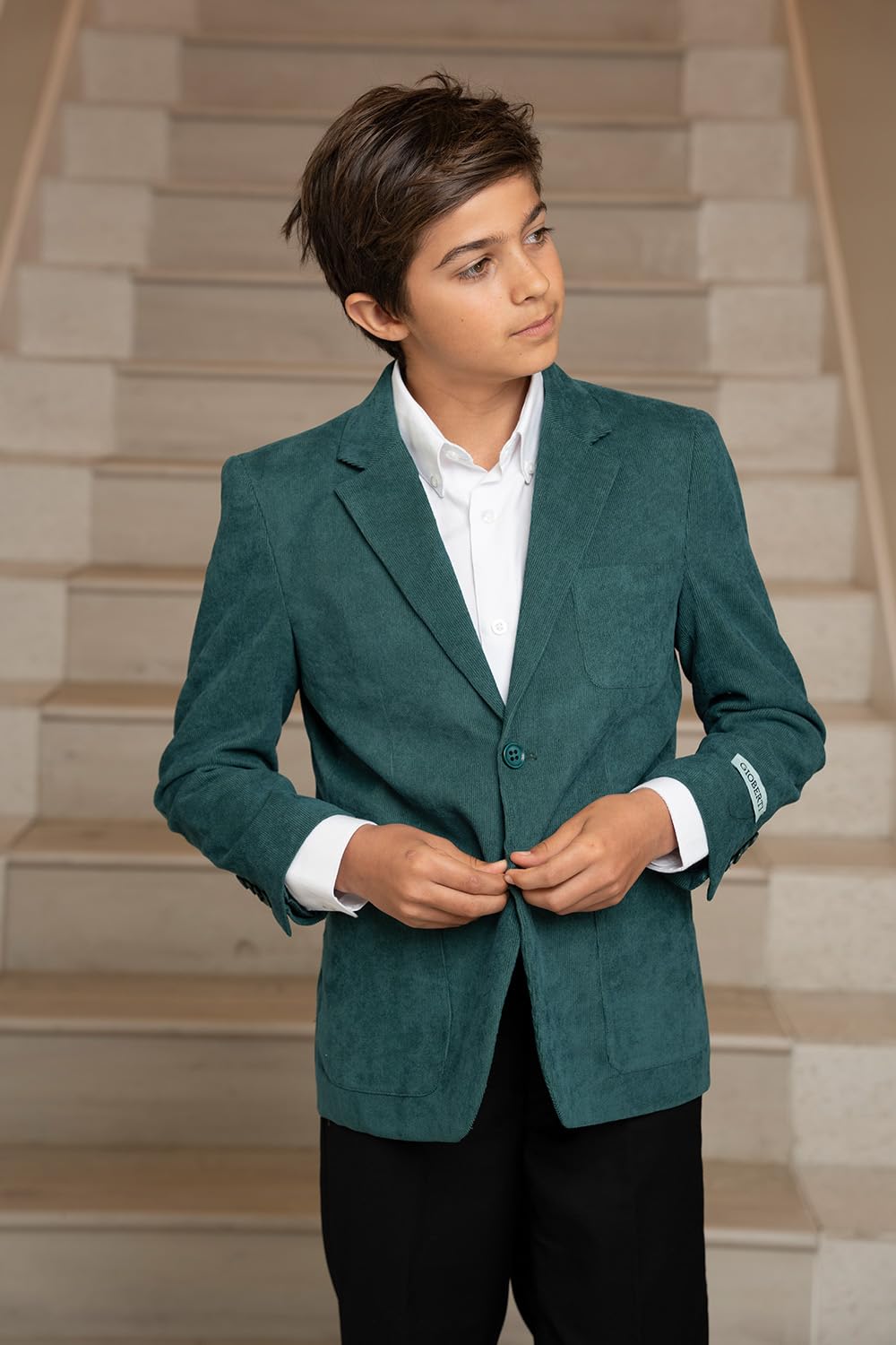 Gioberti Kids & Boys Corduroy Blazer Jacket - Stylish Formal Wear for School, Parties & Special Occasions