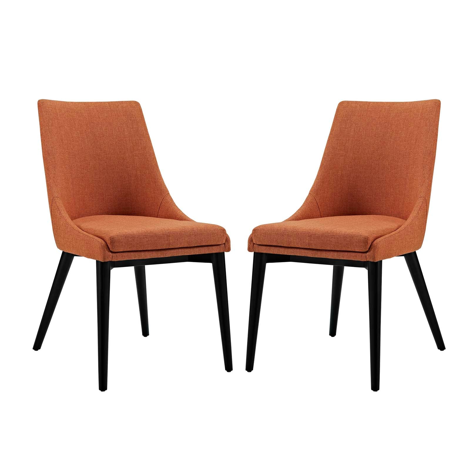 Viscount Dining Side Chairs Set of 2 - Modern Fabric Upholstered Kitchen Chairs for Dining Room, Breakfast Nook or Home Office - Comfortable & Stylish Seating Solution