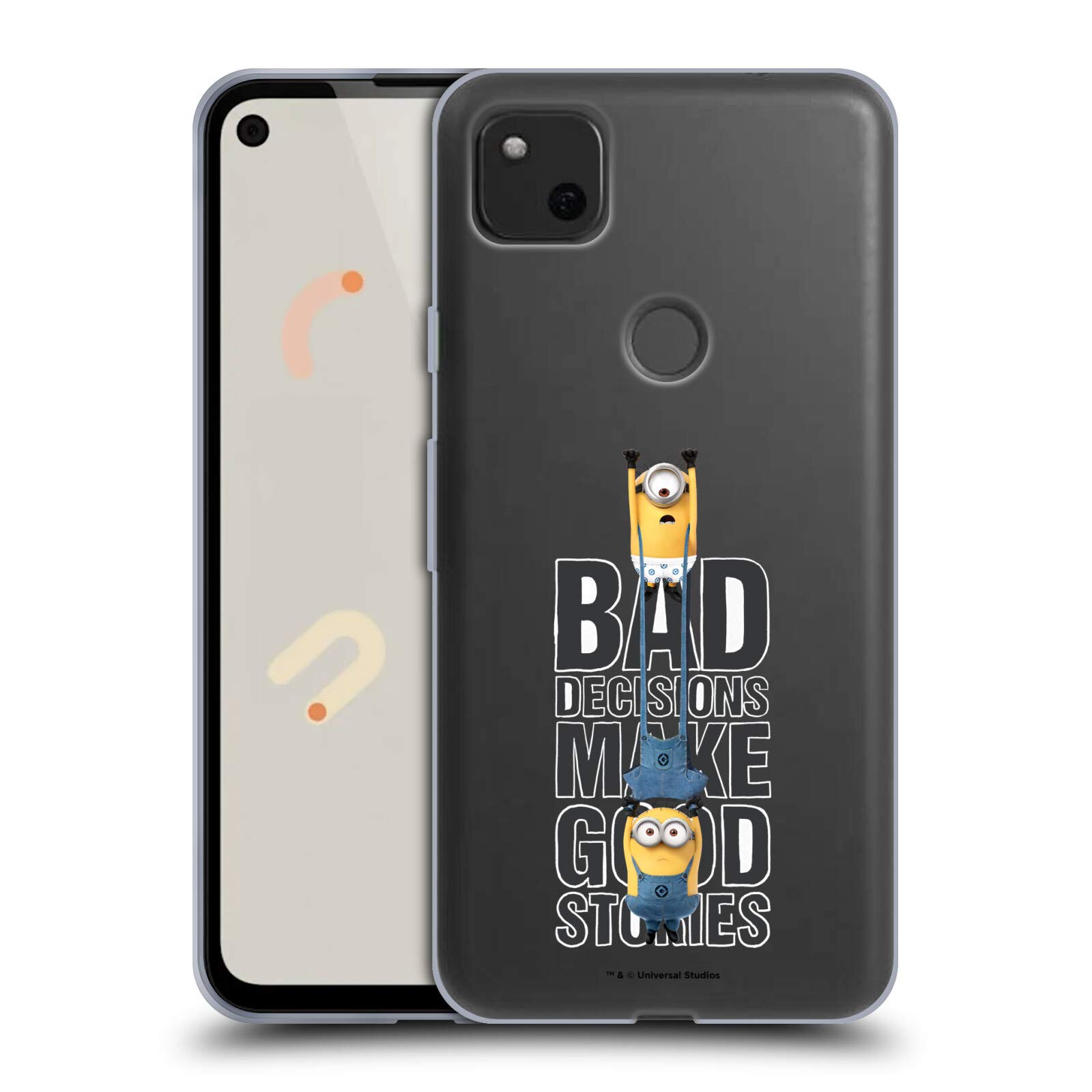 Despic Me Minions Soft Gel Case for Google Pixel 4a - Fun Protective Cover for Fans