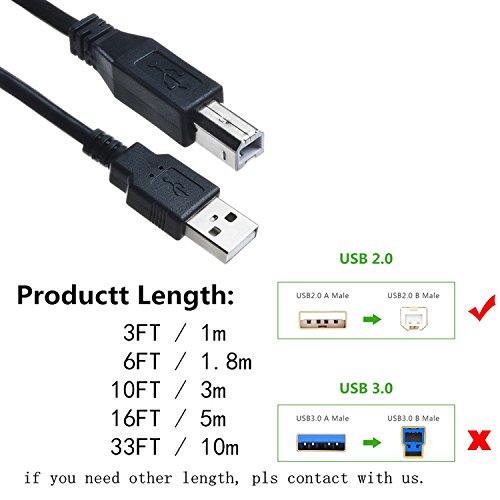6ft USB Data Cable for Nady MM-15USB Audio Mixer | High-Speed Charging & Sync | Compatible with Mixers, Audio Interfaces & Studio Equipment | Perfect for Live Performances & Recording Studios