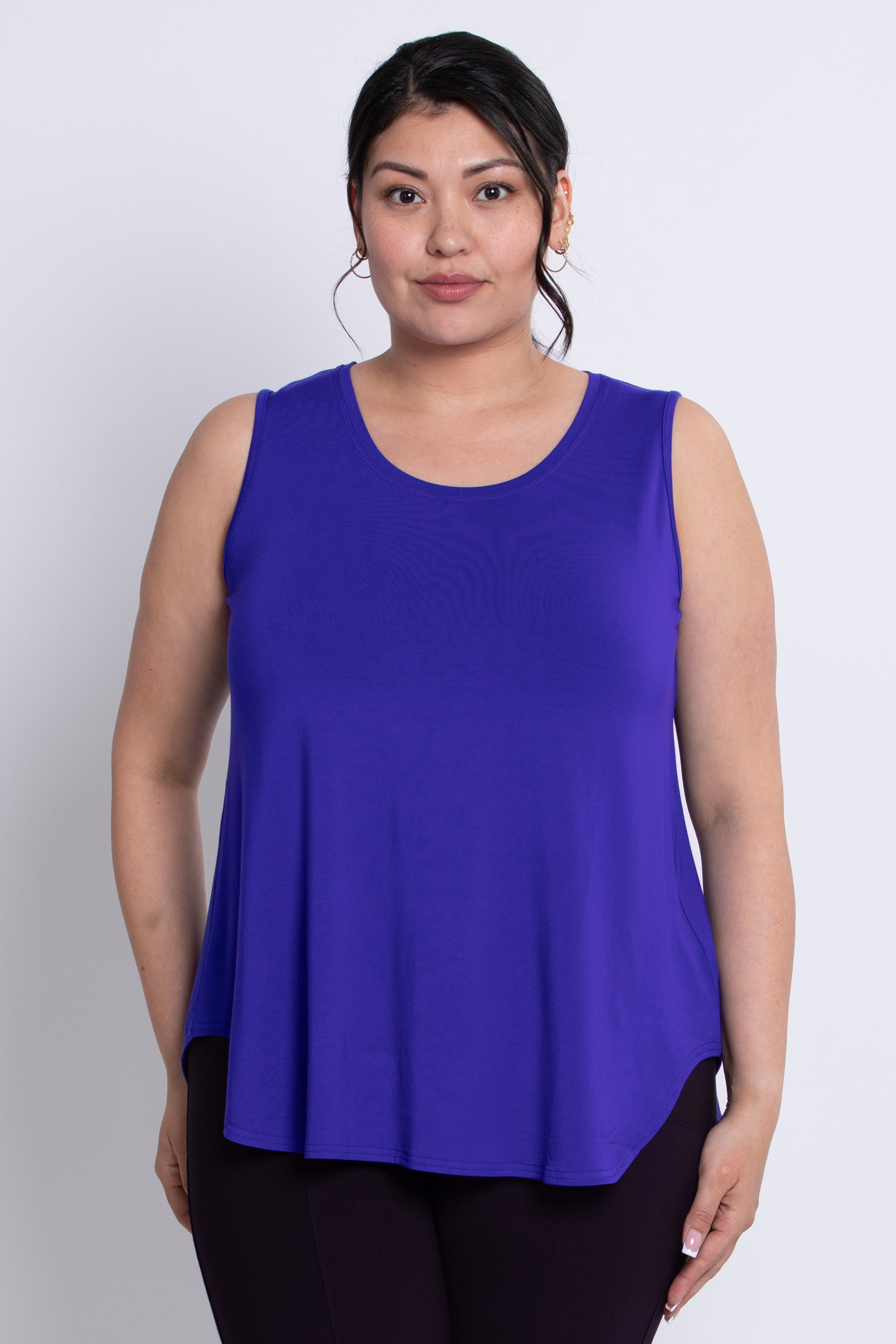 Stylish Jazz Tank Top in Violet - Soft Bamboo Fabric for Women - Perfect for Yoga, Workouts & Casual Wear