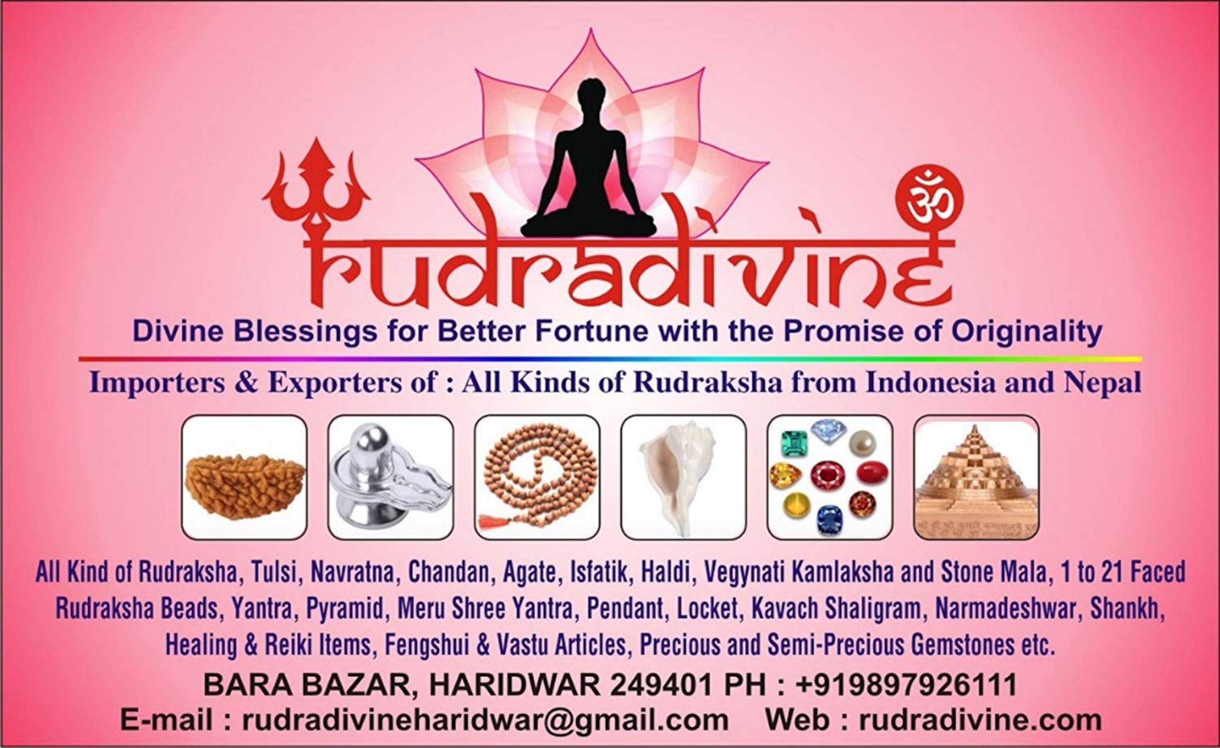 5 Mukhi Nepali Rudraksha & Sphatik Mala - 54 Beads (15mm) for Meditation, Prayer & Spiritual Healing - Authentic Hindu Prayer Beads Necklace for Chanting, Yoga & Daily Wear