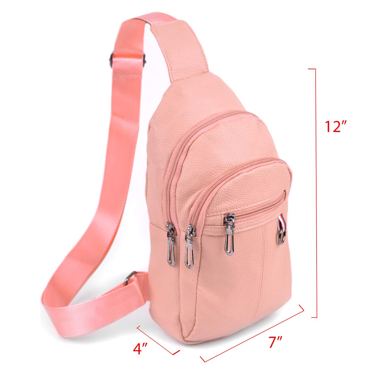 WESTEND Synthetic Leather Crossbody Sling Backpack - Adjustable Strap for Men & Women | Perfect for Travel, Work & Everyday Use