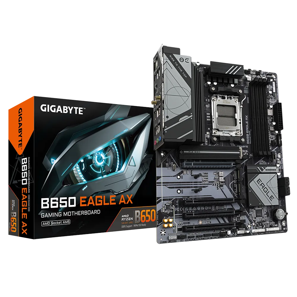 AMD Ryzen 7 7800X3D Processor & Gigabyte B650 Eagle AX Motherboard Bundle - High-Performance Gaming PC Combo for Streaming, Video Editing, and Esports