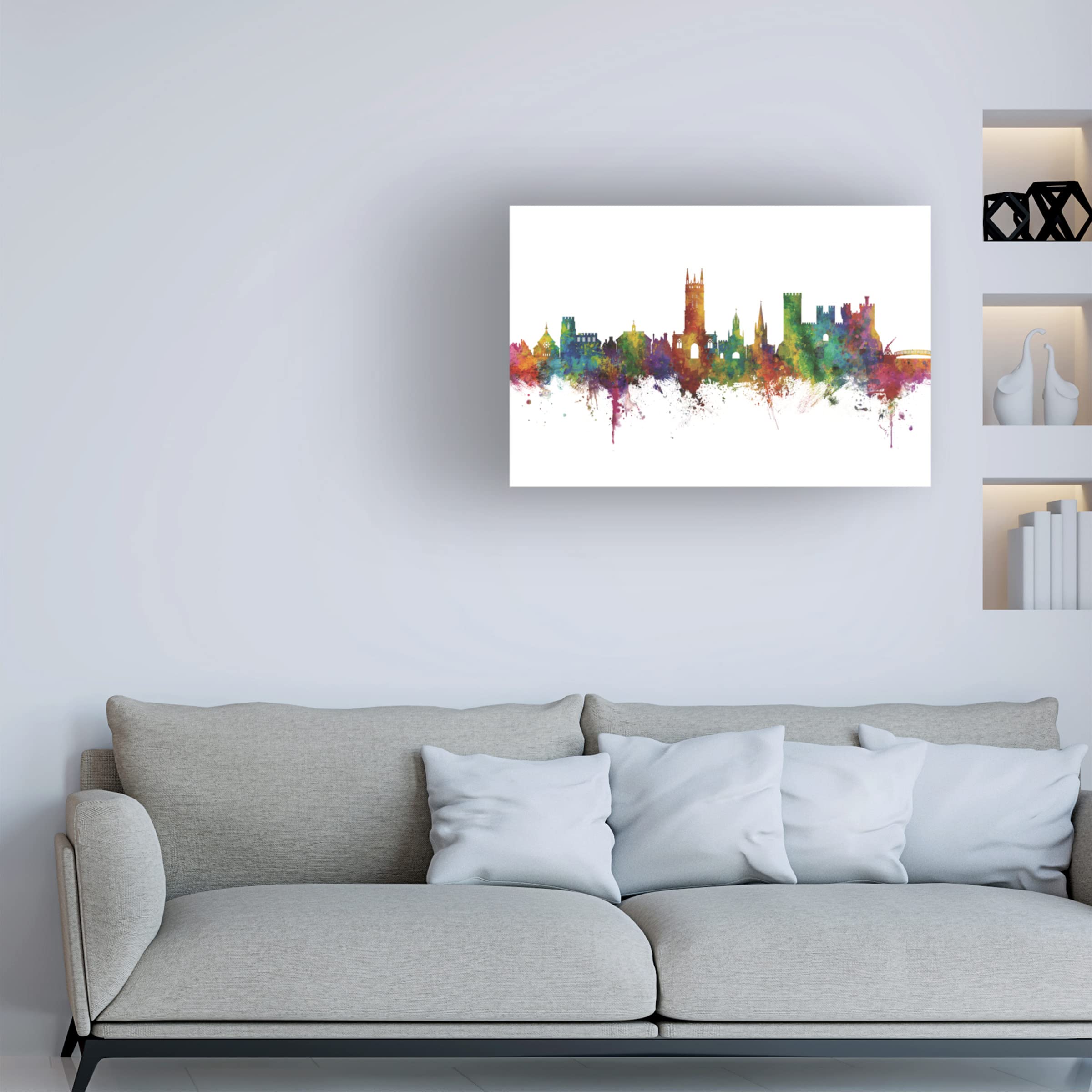 Michael Tompsett 'Warwick England Skyline' Canvas Art Print - Premium Wall Decor for Living Room, Bedroom & Office | Trademark Fine Art Collection