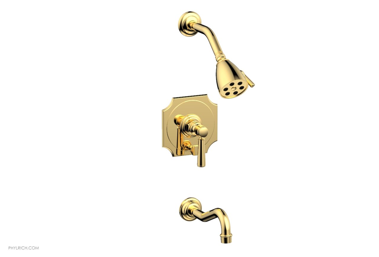 HENRI Pressure Balance Tub and Shower Set 161 30 - Chrome Finish, Thermostatic Mixing Valve for Safe & Comfortable Bathing Experience - Perfect for Modern Bathrooms & Spa-Like Showers