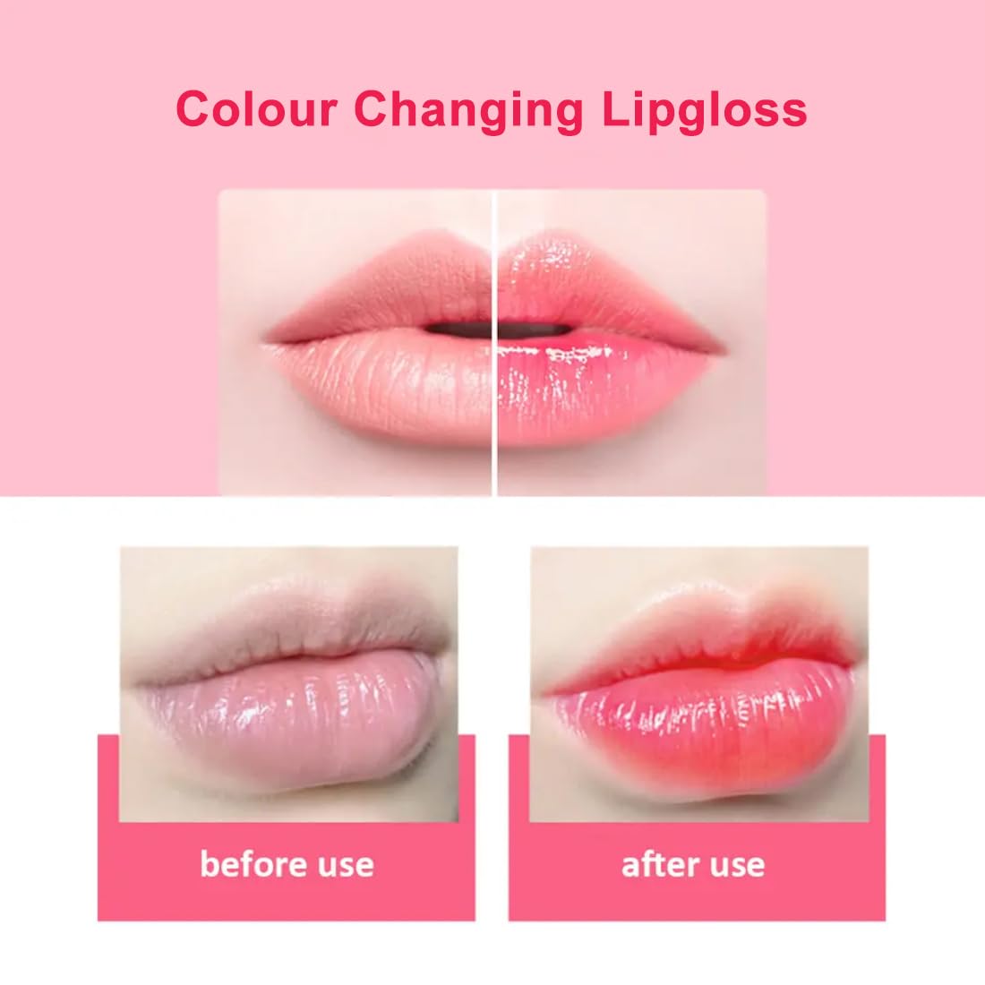 Adbeni Glitter Lip Gloss - 10ml Hydrating Lip Balm for Dry & Chapped Lips with Moisturizing Formula | Natural Pink Shade & Cute Blue Heart Packaging | Perfect for Daily Wear, Parties & Makeup Gifts