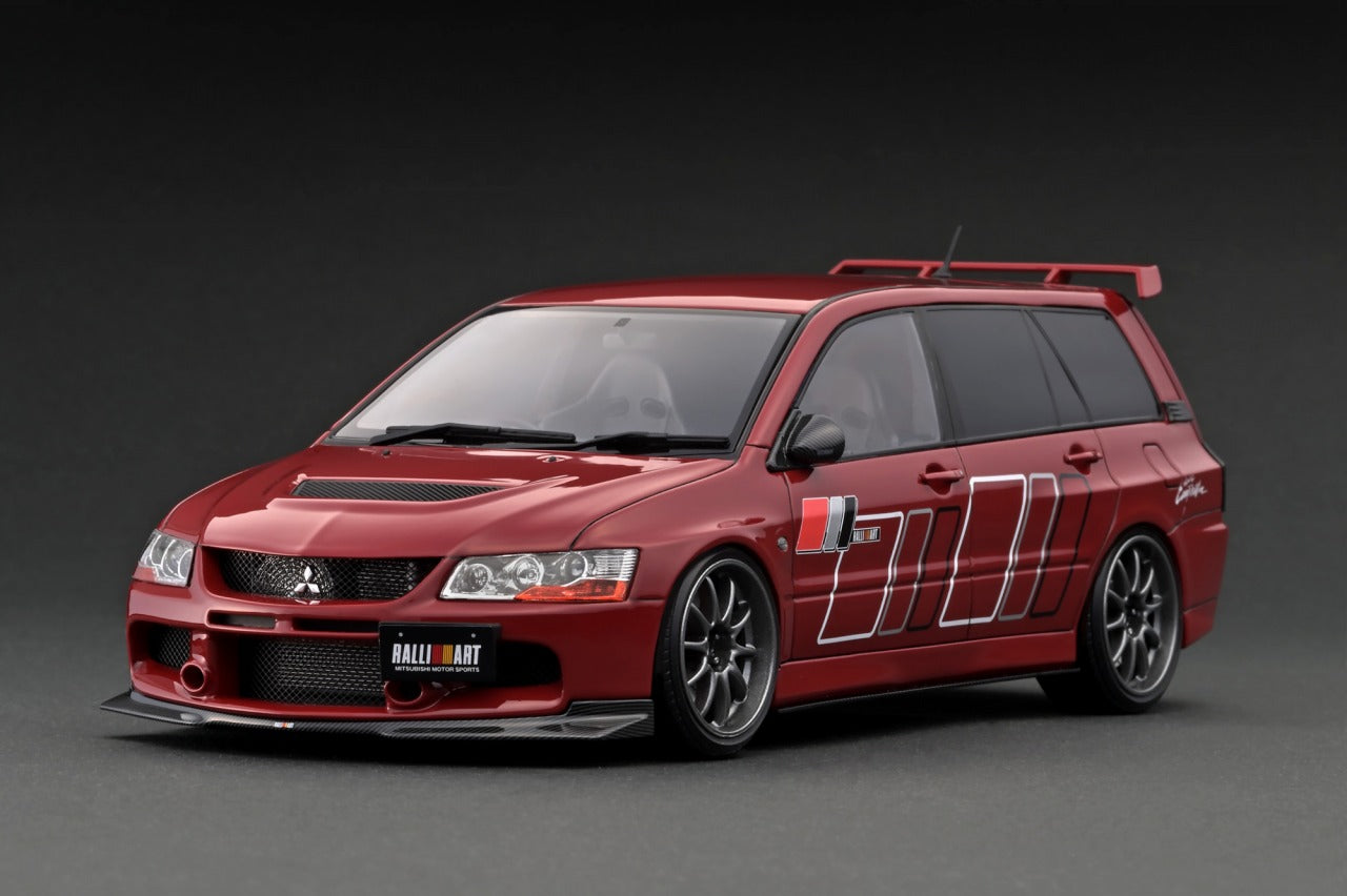 1:18 Scale Mitsubishi Lancer Evolution Wagon (CT9W) Diecast Model Car - Red Collectible Toy for Adults & Kids - Perfect for Display, Racing Enthusiasts & Car Collection