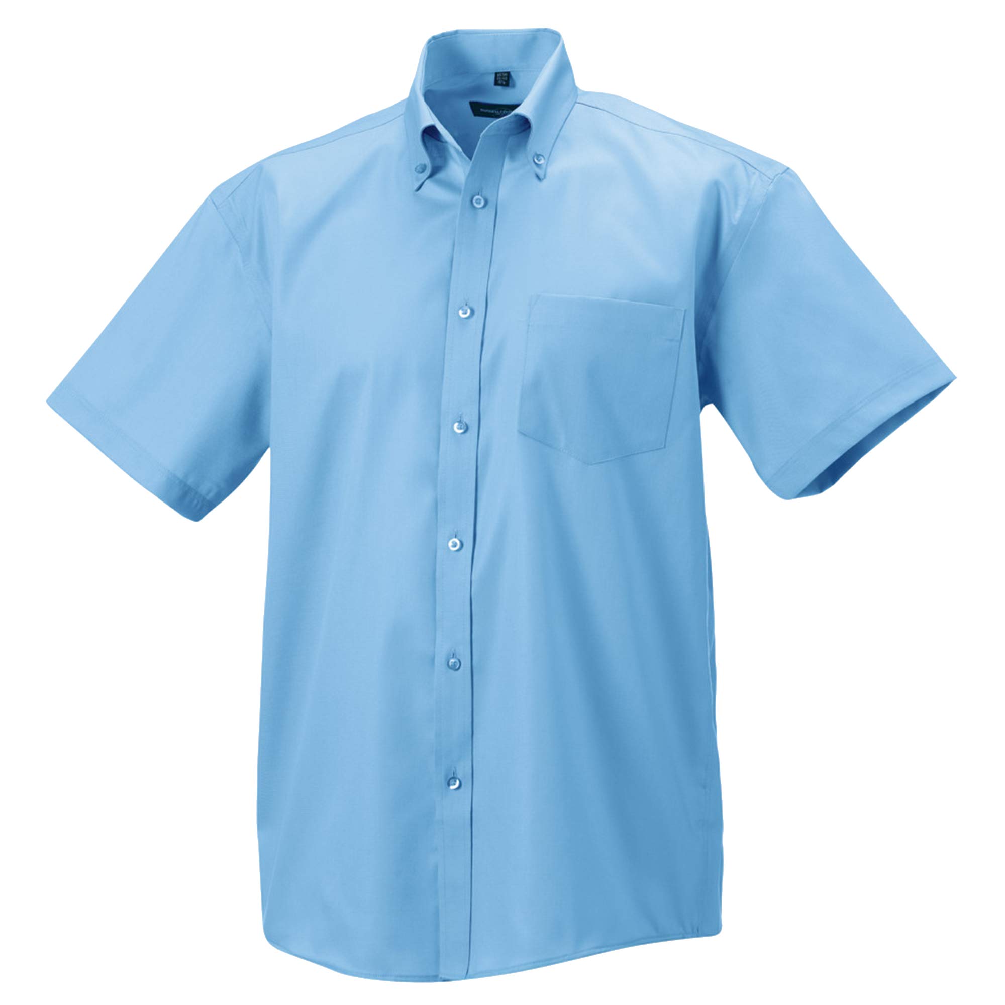 Russell Collection Men's Short Sleeve Non-Iron Dress Shirt - Comfortable & Wrinkle-Free for Office, Business Casual & Formal Occasions