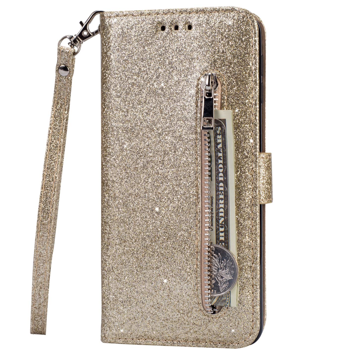 Samsung Galaxy A70 Flip Wallet Case - PU Leather with Card Slot & Kickstand for Daily Use & Travel