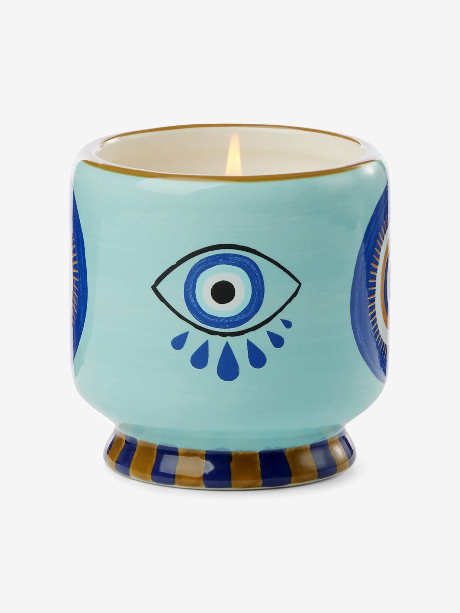 Paddywax Adopo Eye Ceramic Candle - Handmade Scented Soy Wax Candle with Incense & Smoke Aroma - Perfect for Home Decor, Meditation & Relaxation