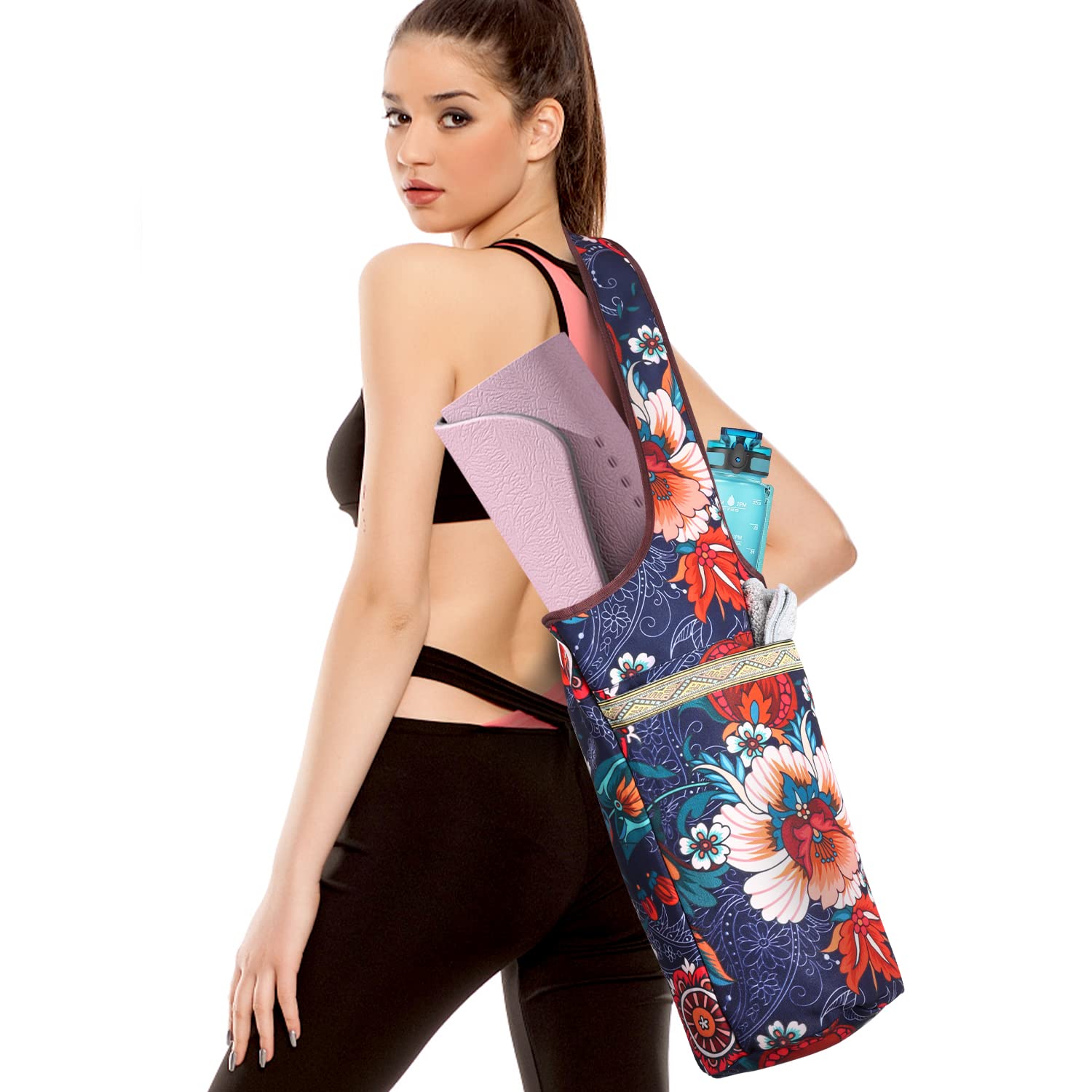KYKU Yoga Mat Bag for Women - Tote Carrier for Mats & Accessories - Gym & Travel Use