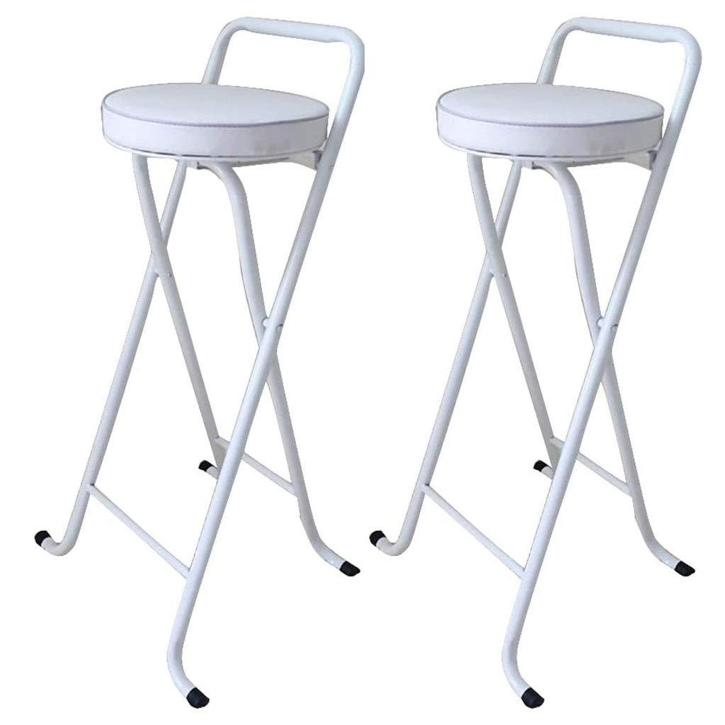 Portable Folding Bar Stool - Adjustable Height 65/75cm, Thick Padded Seat, Durable Metal Frame for Kitchen, Dining Room & Home Bar (3 Color Options) - Perfect for Small Spaces, Entertaining & Compact Living