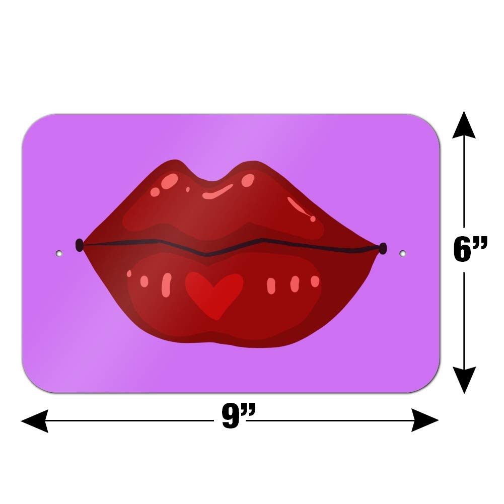 Juicy Luscious Lips Wall Art Sign - Graphic Home & Office Decor for Women's Spaces, Salons, Beauty Studios - Perfect for Bedroom, Living Room or Business Interior Design