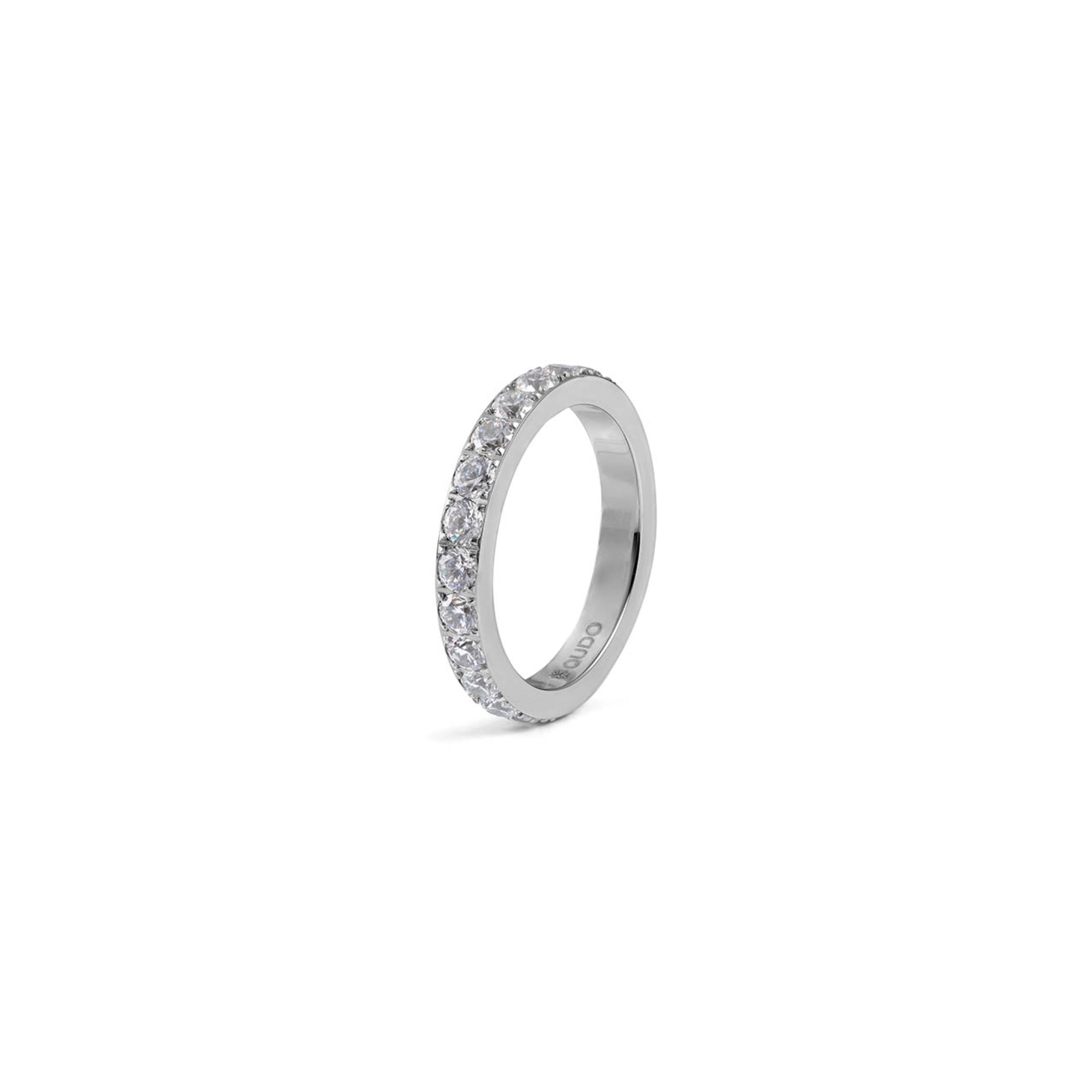 Eternity CZ Stainless Steel Big Spacer Ring for Women - Cubic Zirconia Stackable Band Ring - Perfect for Layering, Everyday Wear & Gift Giving