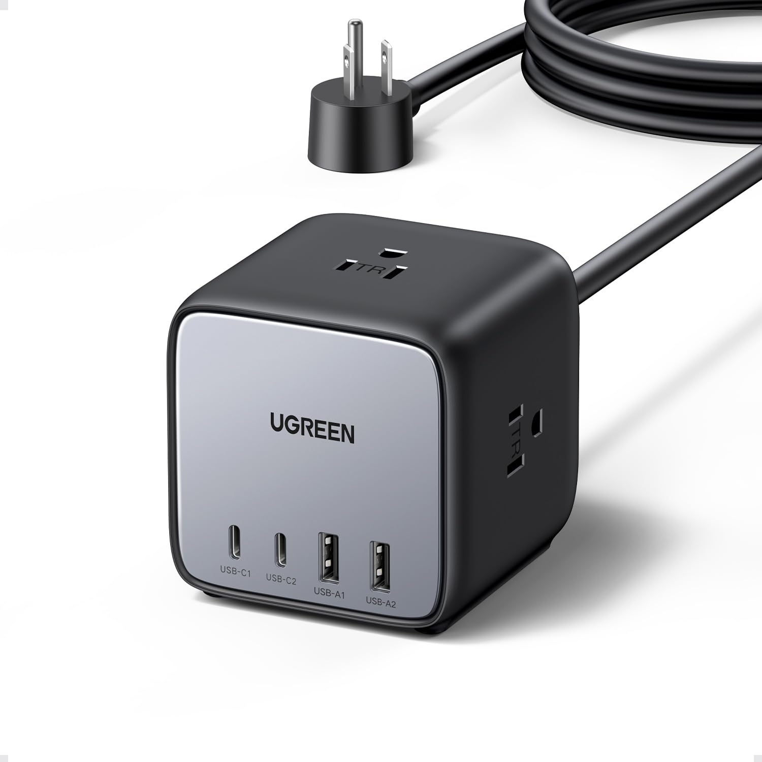 UGREEN Nexode 65W USB C Charger - 6-Port Power Bar with 3 AC Outlets, 2 USB C & 2 USB A Ports | 6ft Extension Cord | Fast Charging Station for MacBook Pro/Air, iPhone 16/15, iPad | Perfect for Home Office & Travel Charging Needs