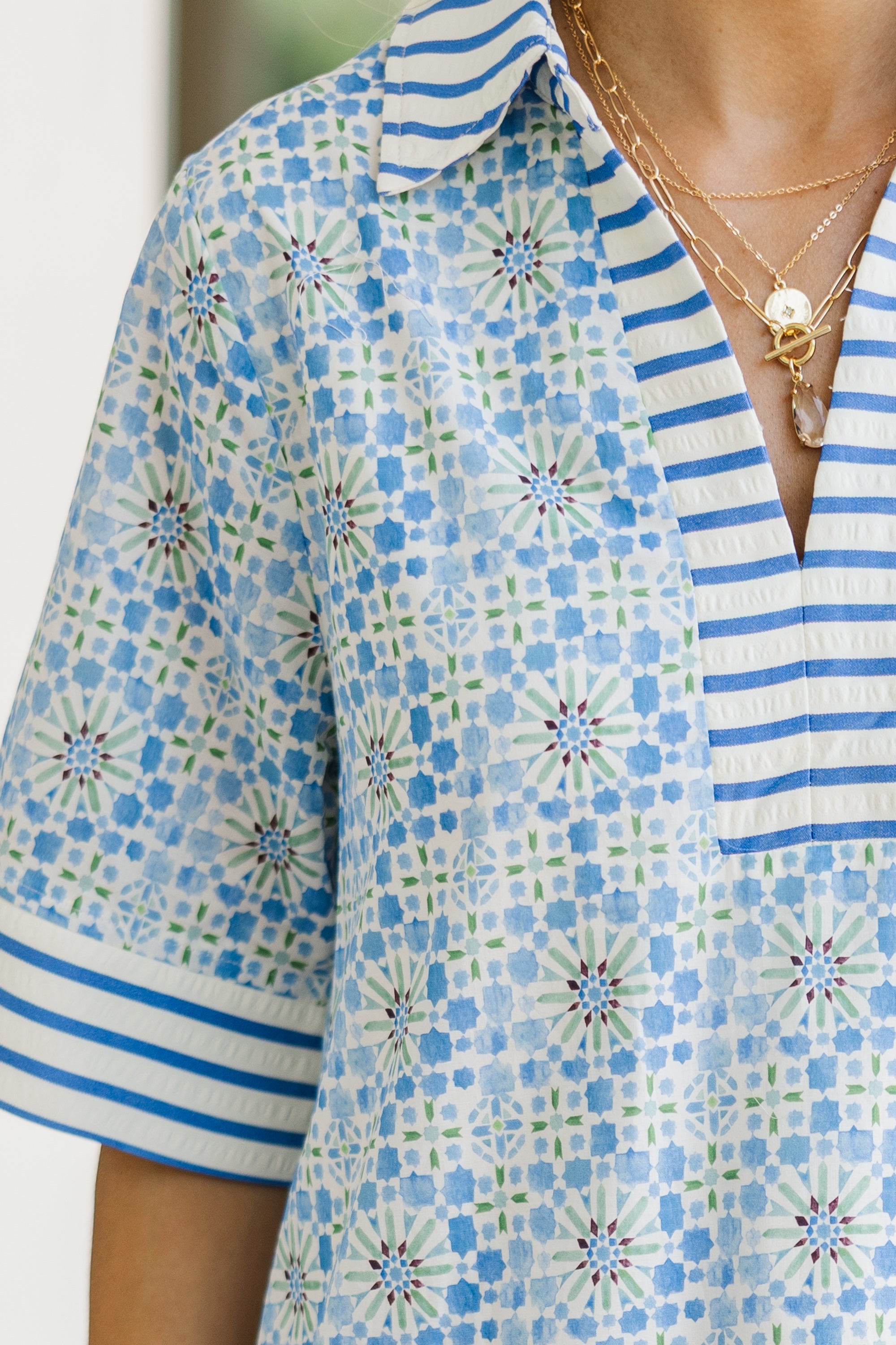 Blue Medallion Dress for Women - Elegant Floral Print Maxi Dress for Parties, Weddings & Special Occasions