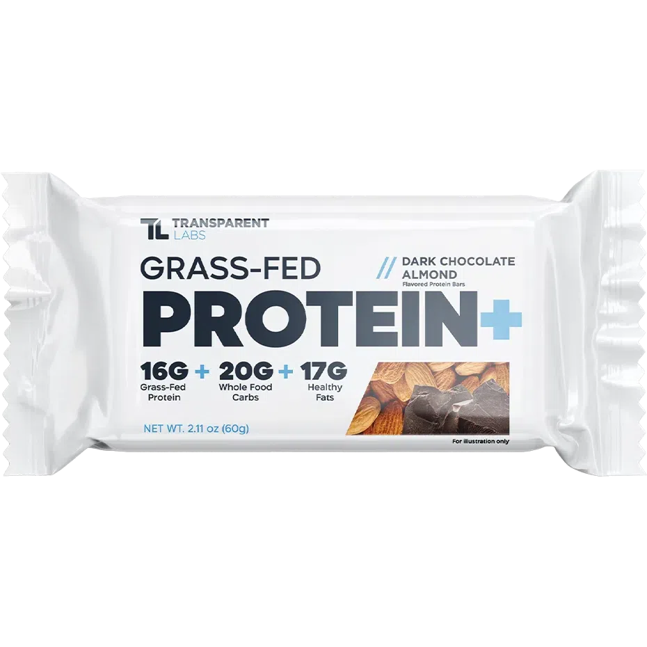 **Transparent Labs Grass Fed Protein+ Bar - High Protein Snack for Muscle Recovery & Energy Boost | Perfect for Post-Workout, Travel & Healthy On-the-Go Nutrition**