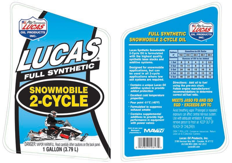 Lucas Oil 10847-4PK Premium Snowmobile Oil - 1 Gallon (Pack of 4) | High-Performance 2-Stroke Engine Lubricant for Winter Riding & Trail Adventures
