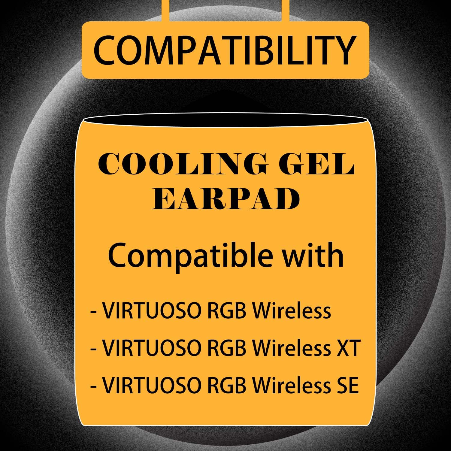 Virtuoso XT Cooling Gel Earpads Replacement - Thick Memory Foam & Breathable Fabric for Corsair Virtuoso XT Headset (Hybrid Mesh Cooling Gel) - Perfect for Gaming, Music & Long Wear Comfort