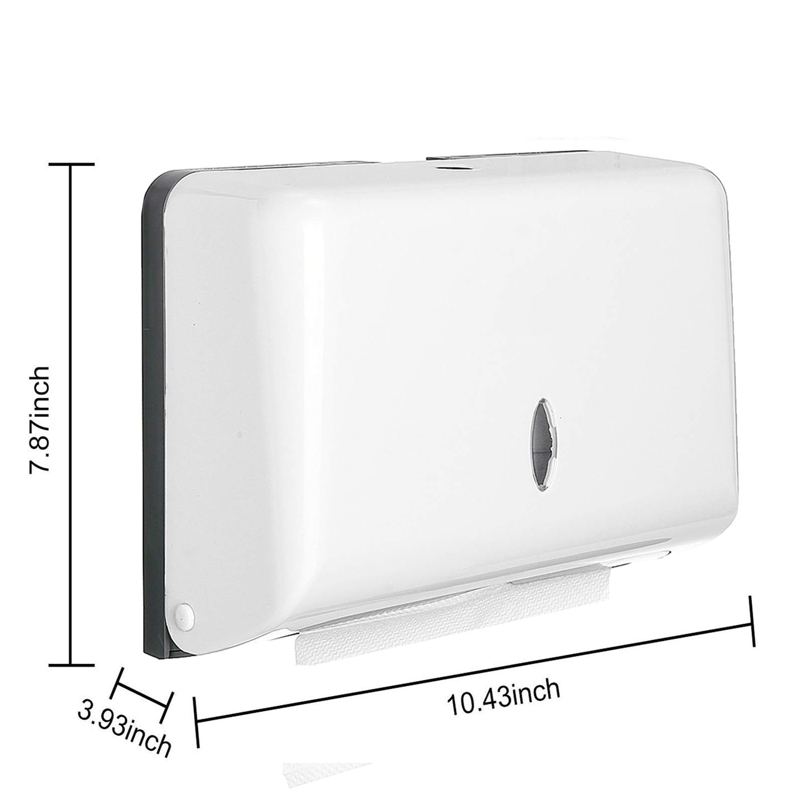 AILELAN Commercial Paper Towel Dispenser Wall Mount - White Multifold/C-Fold Toilet Tissue Holder for Kitchen, Restroom & Office Decor | Perfect for Restaurants, Hotels & Public Washrooms