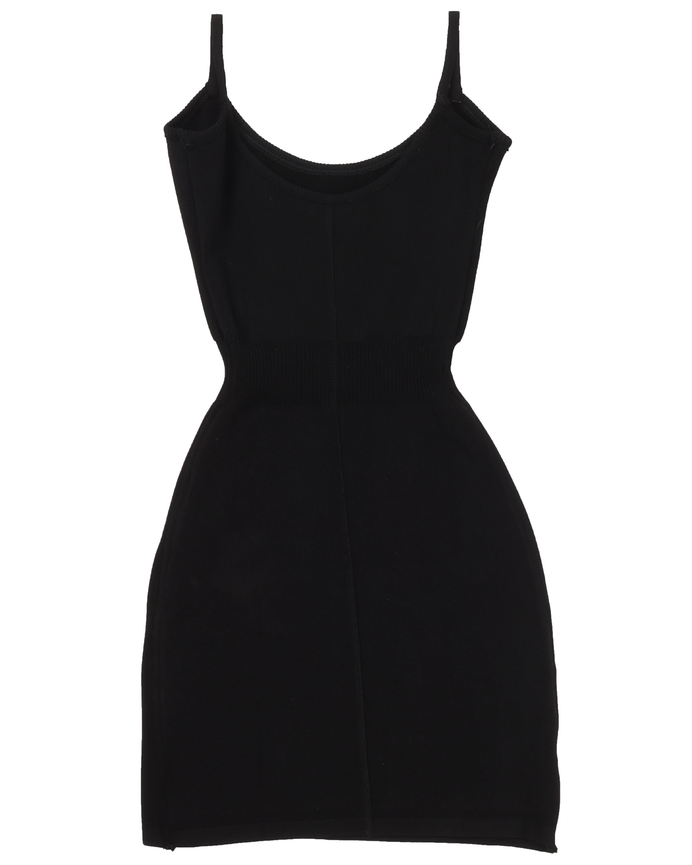 Vintage 1990s Black Knit Bodycon Dress - Retro Slim Fit Stretchy Midi Dress for Women | Perfect for Casual Outings, Parties & 90s Themed Events