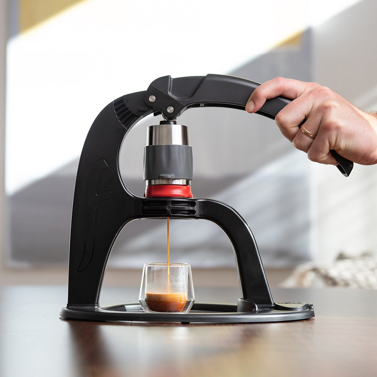 Flair Neo Flex Manual Espresso Maker - Portable Hand Press Coffee Machine for Home & Travel, Black | Perfect for Espresso Lovers, Camping & Office Use
