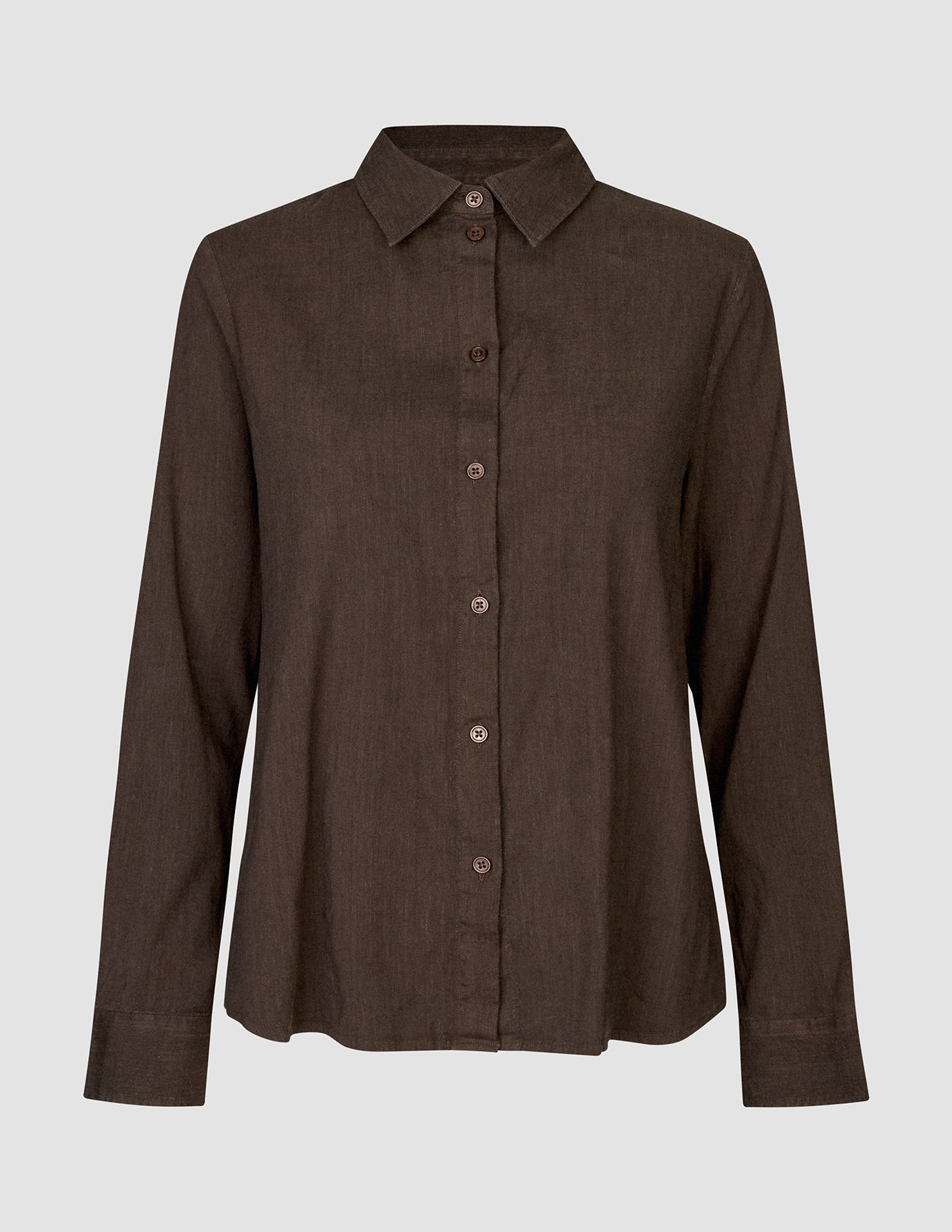 Premium Women's Linen Shirt in Espresso - Breathable & Stylish Summer Blouse for Casual Outings & Beach Vacations