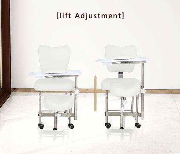 2 in 1 Compact Mobile Manicure Pedicure Chair with Wheels - Professional Nail Salon Station BA3506 for Pedicures & Manicures - Perfect for Home Spa & Salon Business Use