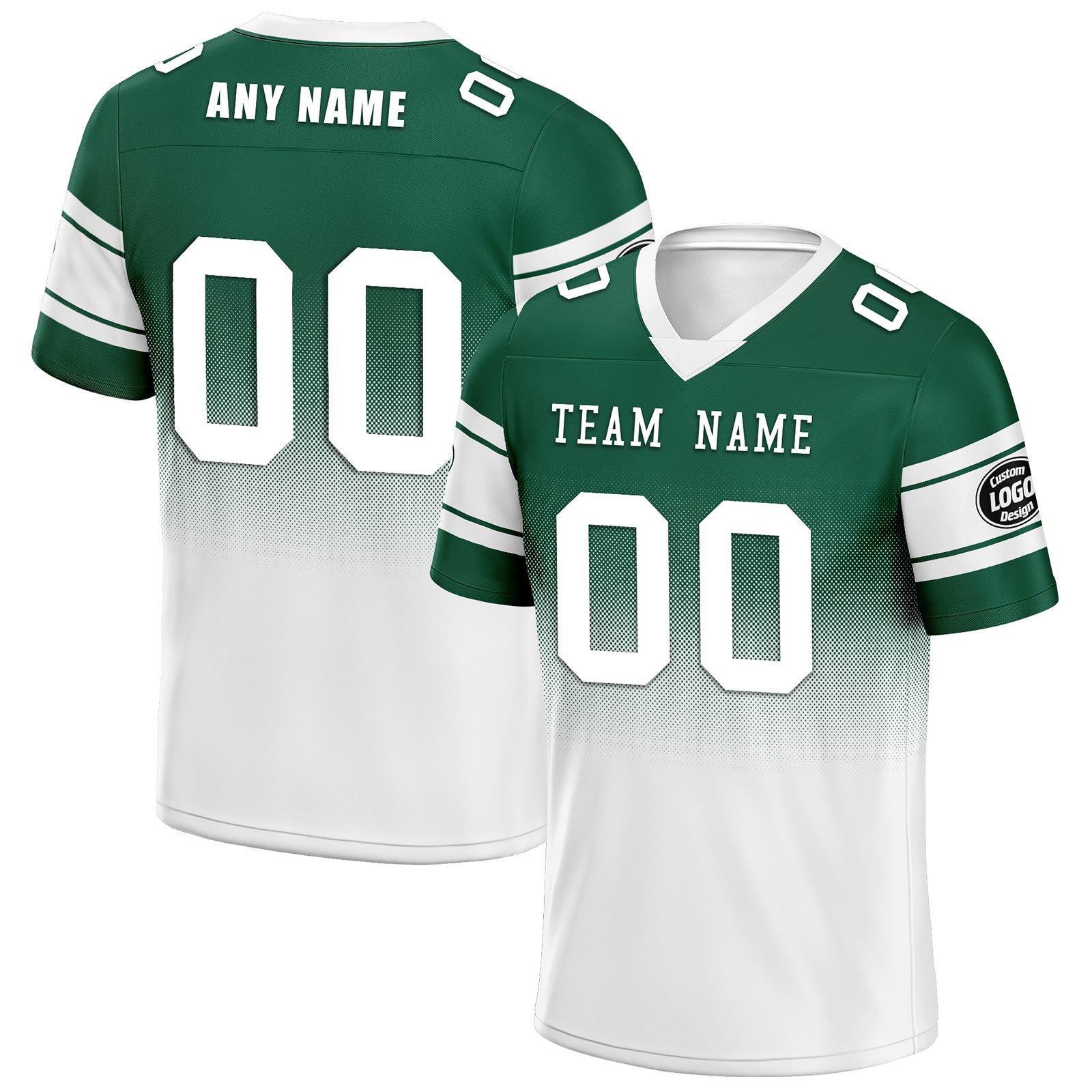 Custom Green & White New York Football Jersey and Hat Combo - Personalized NFL Fan Gear for Men & Women - Perfect for Game Day, Tailgating, and Sports Events