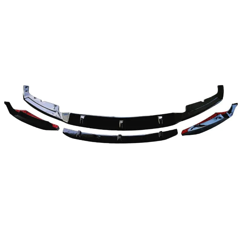 Gloss Black Front Bumper Lip Splitter for 2012-2018 BMW F30 F35 M Sport - 3D Style Carbon Fiber Look - Enhances Aerodynamics & Sporty Appearance - Perfect for Car Enthusiasts & Street Racing