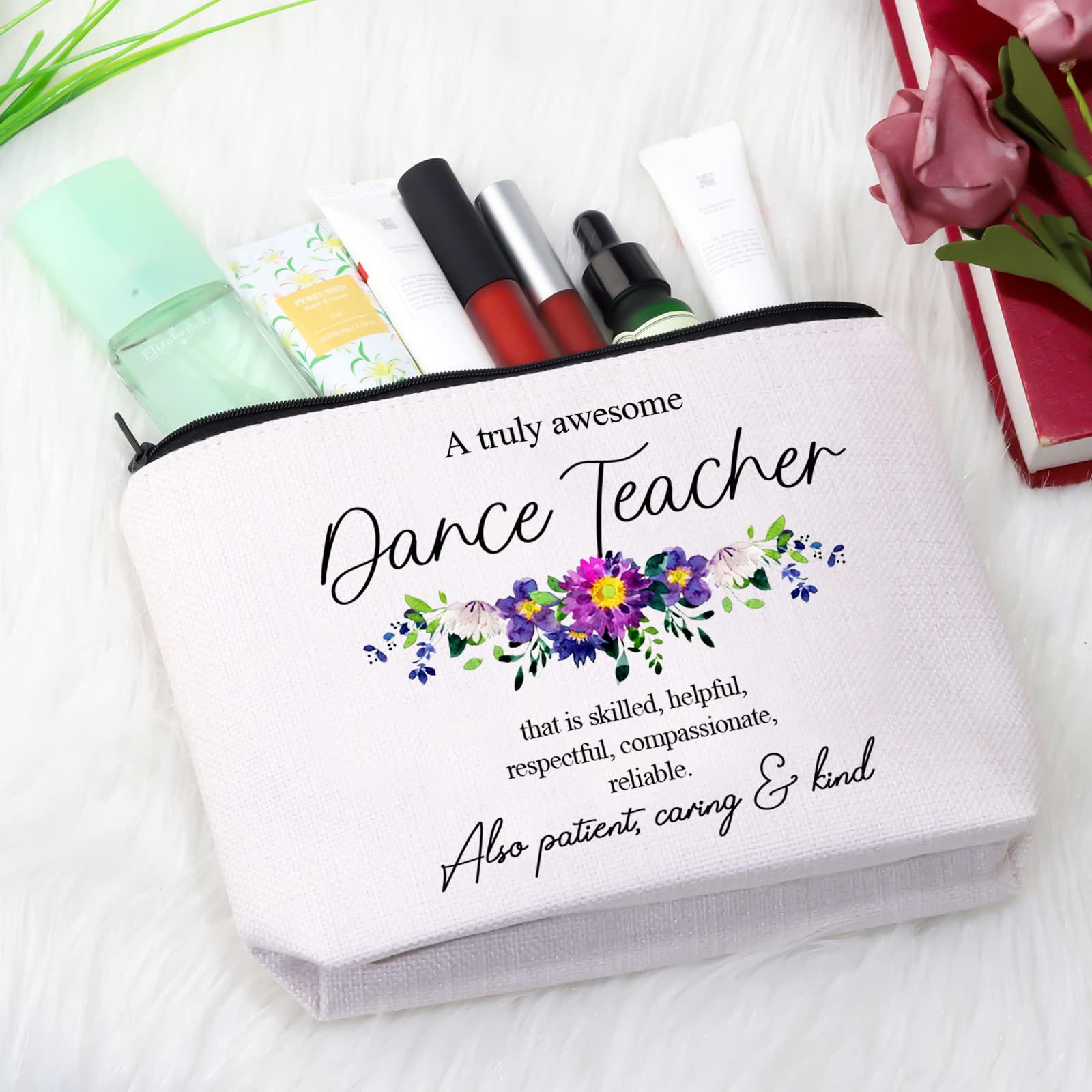GJTIM Dance Teacher Gift - Stylish Cosmetic Bag & Zipper Pouch for Dance Instructors, Coaches, and Performers - Perfect Travel Case for Dance Classes, Rehearsals, and Competitions