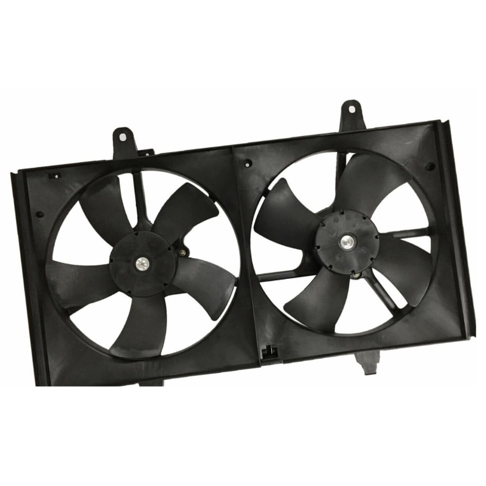 Nissan Radiator Cooling Fan Assembly - Compatible with Altima 3.5L (2002-2004) & 2.5L (2002-2006), Maxima 3.5L (2003-2008) - OEM 21487-8J100 & 674-59658 - Perfect for Engine Overheating Prevention & Summer Driving