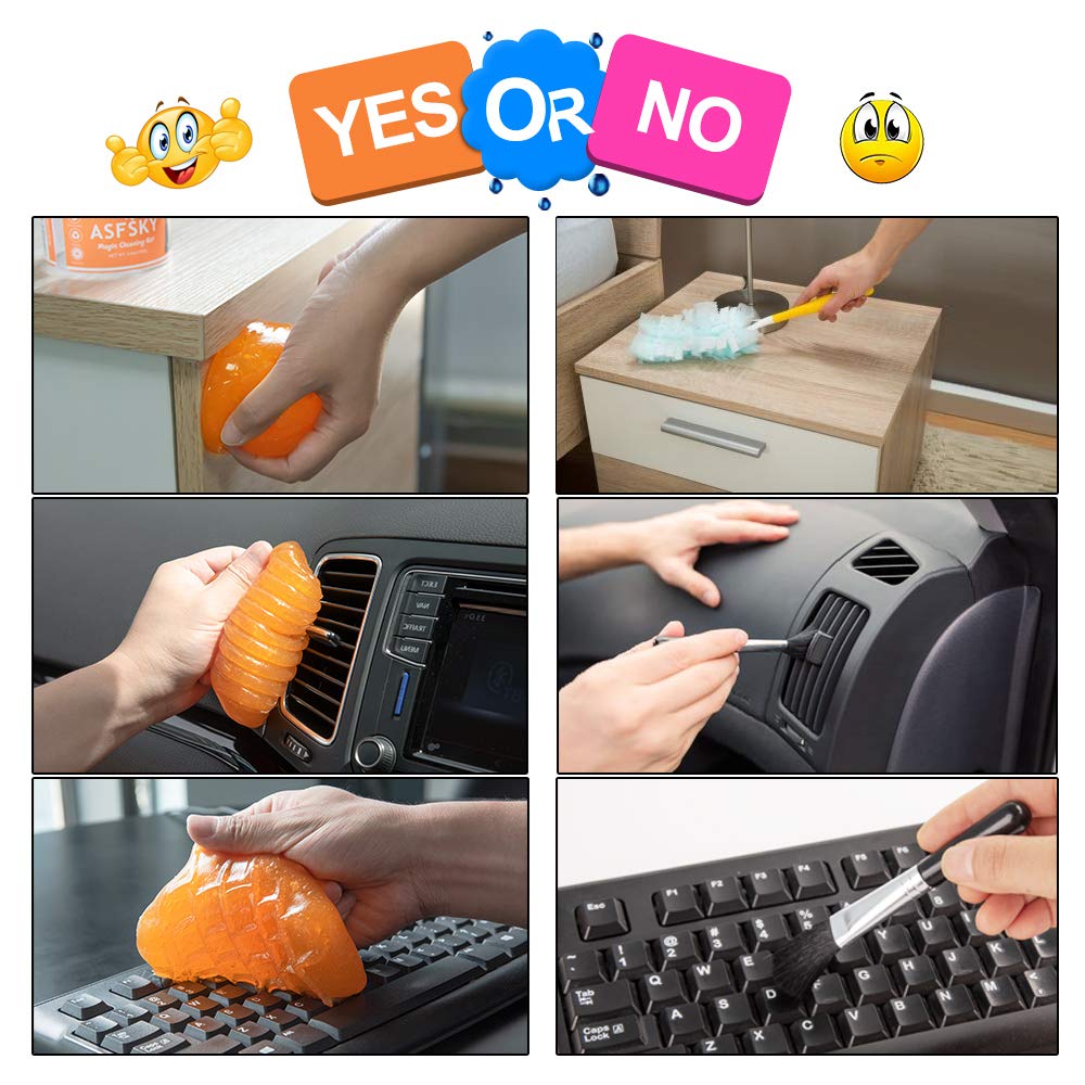 **ASFSKY Car Cleaning Gel - Auto Detailing Putty for Dust Removal from Air Vents, Dashboard & Cup Holders | Reusable Car Interior Cleaner for Deep Cleaning | Perfect for Cars, Trucks & SUVs**    *(Use Case: Ideal for quick car detailing, removing stubborn dust from tight spaces, and keeping your vehicle's interior spotless.)*