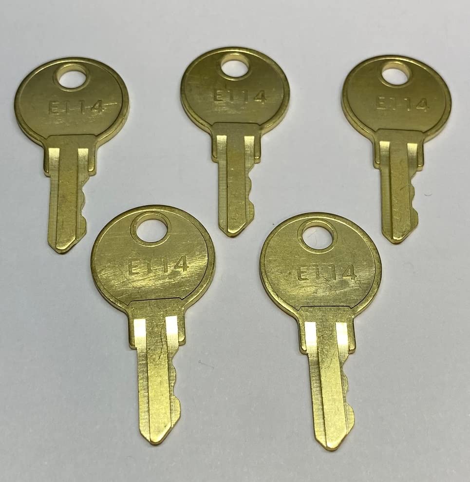 5-Pack E114 Keys for Paper Towel, Toilet Tissue & Soap Dispensers - Compatible with ASI, Georgia Pacific, Kimberly Clark & Jofel - Perfect for Office, Restaurant & Commercial Restroom Maintenance