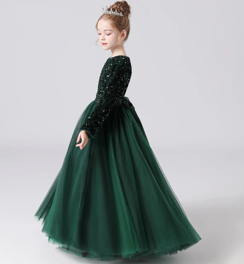 Elegant Flower Girl Dress for Weddings, Bridesmaids & Special Occasions - Girls' Pageant Gown for Evening Parties & Formal Events