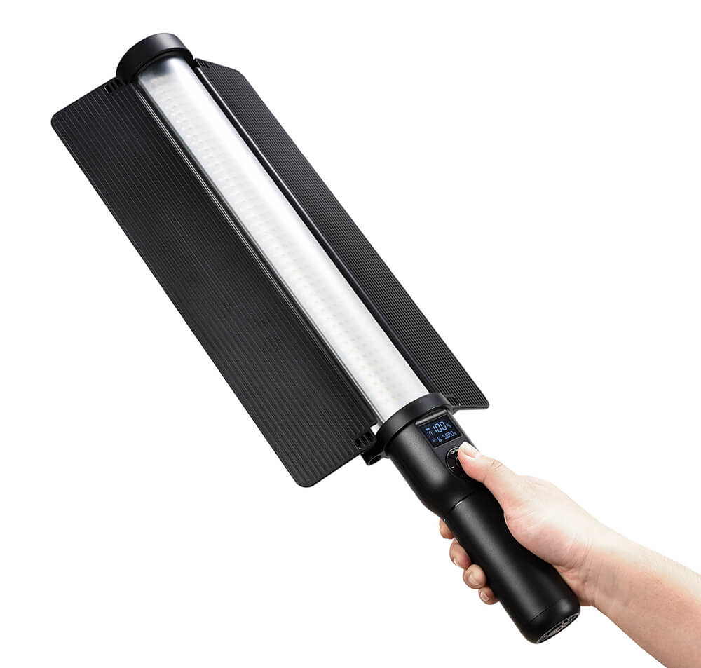 Godox LC500 RGB LED Video Light Stick with Barn Doors - Portable Handheld Light for YouTube, TikTok, Vlogging & Photography (Ideal for Content Creation, Live Streaming & Studio Lighting)