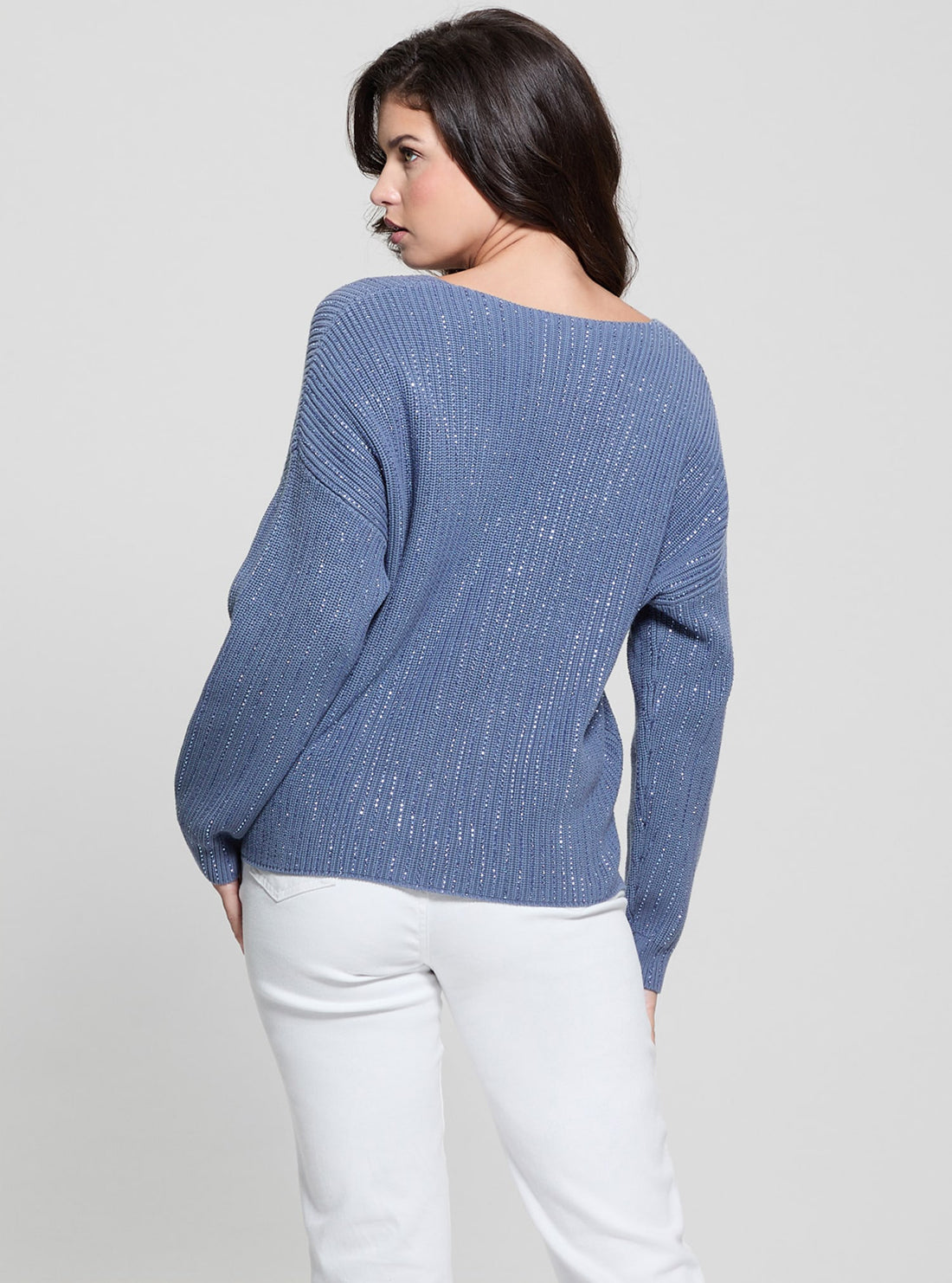Blue Lorien Knit Top for Women - Soft Comfortable Casual T-Shirt - Perfect for Everyday Wear, Office & Outings