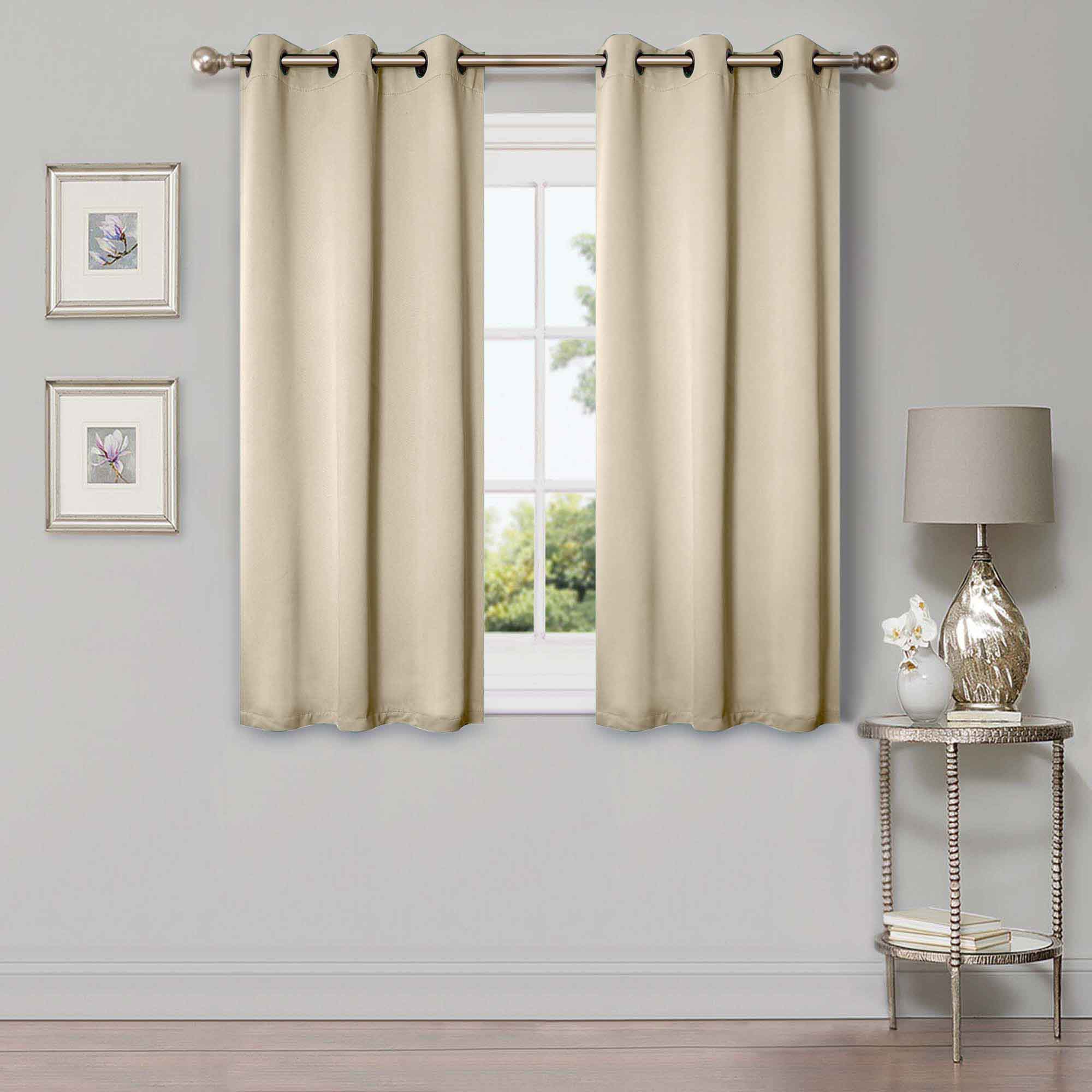 Blackout Curtains for Bedroom - Solid Classic Modern Grommet Curtain Set for Living Room, Nursery & Home Theater - Light Blocking Thermal Insulated Window Drapes