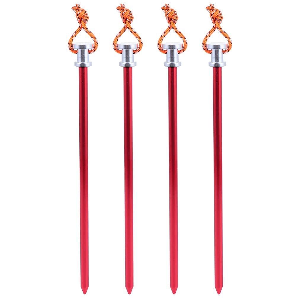 Durable 4-Pack BESPORTBLE Tent Pegs - Heavy Duty Tent Stakes for Camping, Hiking & Picnic - Rustproof Ground Nails for Outdoor Tents, Canopy & Shelter Accessories