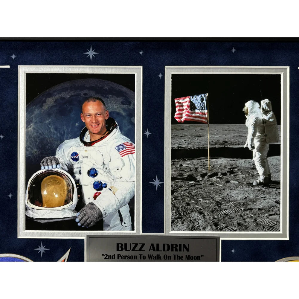 Buzz Aldrin Autographed Apollo 11 Moon Landing Framed Photo - JSA Certified NASA Signed Memorabilia - Perfect for Space Enthusiasts & Home Office Decor